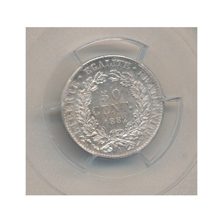 Cérès - 50 centimes - 1882 A Paris - PCGS MS64