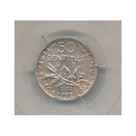 Semeuse - 50 Centimes - 1902 - PCGS MS62