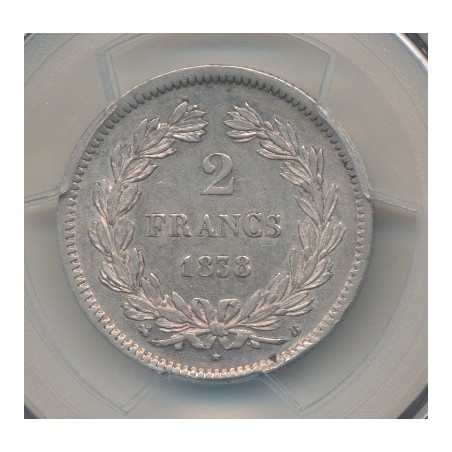 Louis philippe I - 2 Francs - 1838 B Rouen - PCGS AU55