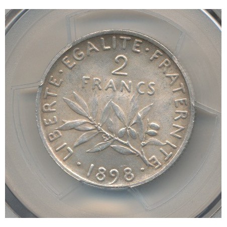 Semeuse - 2 Francs - 1898 - argent - PCGS MS62