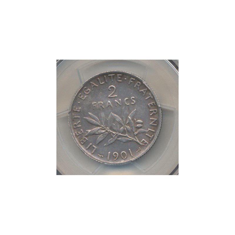 Semeuse - 2 Francs - 1901 - argent - PCGS AU55