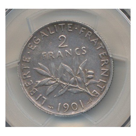 Semeuse - 2 Francs - 1901 - argent - PCGS AU55