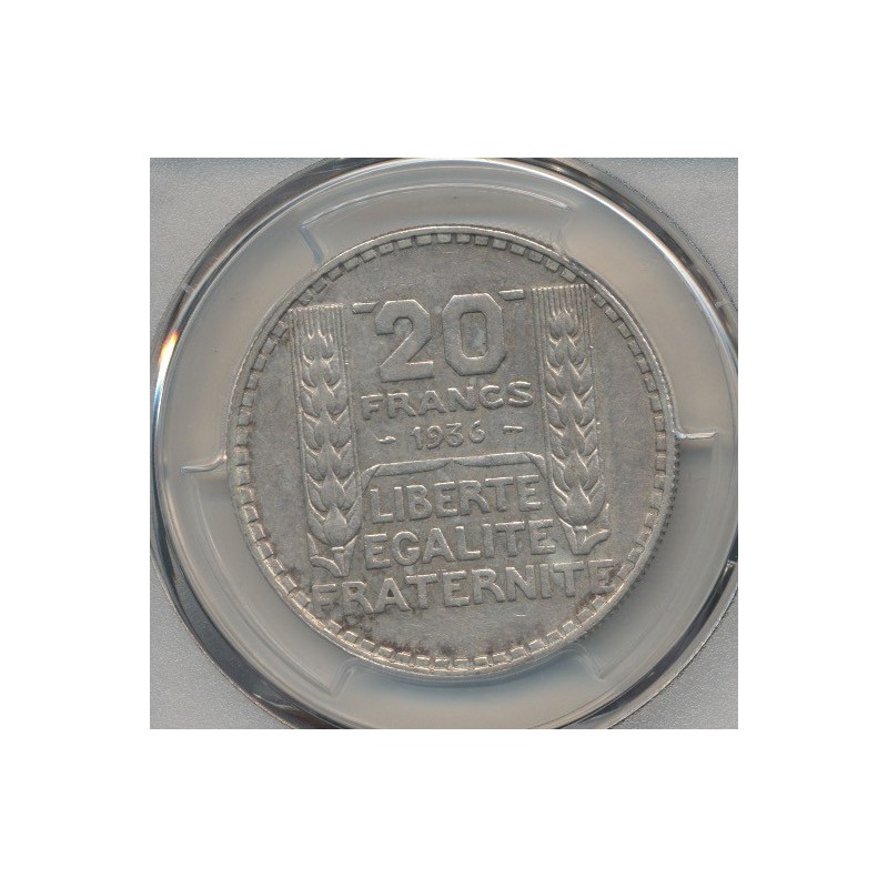 Turin - 20 Francs - 1936 - PCGS AU53