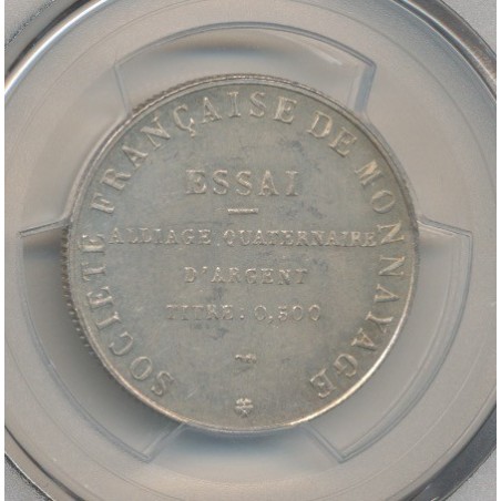 Module 10 Francs 1929 essai - essai d'alliage quaternaire - argent