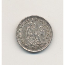 Pérou - 1/2 Real - 1861 YB