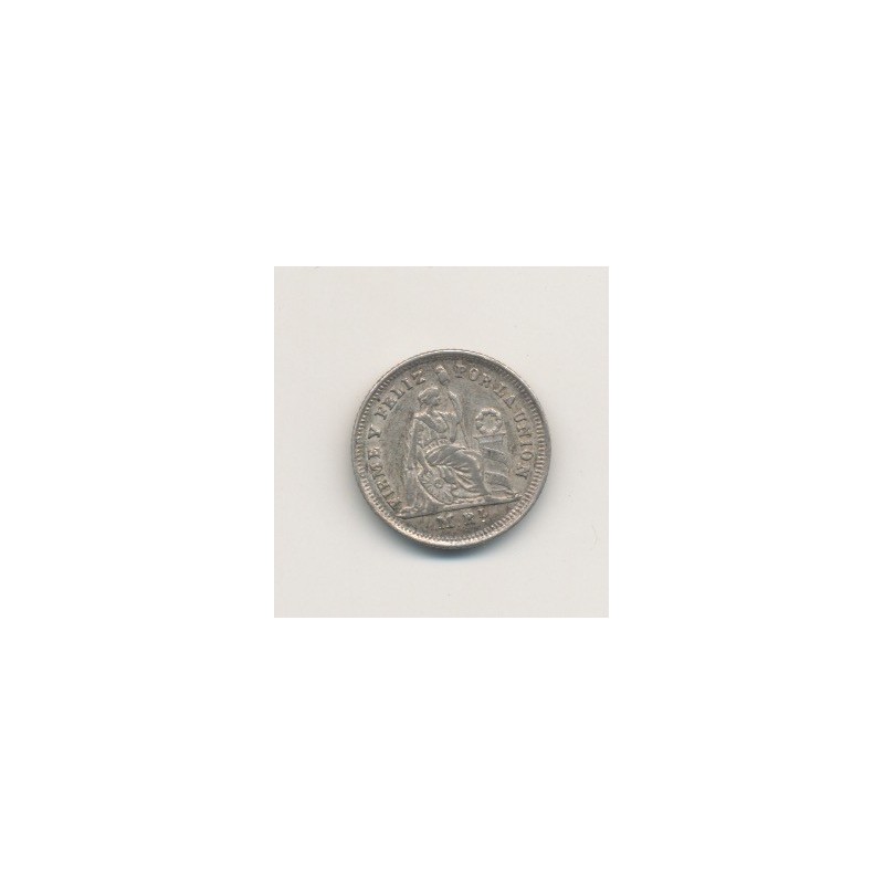 Pérou - 1/2 Real - 1861 YB
