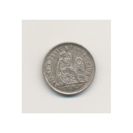 Pérou - 1/2 Real - 1861 YB