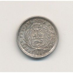 Pérou - 1/2 Real - 1861 YB 2