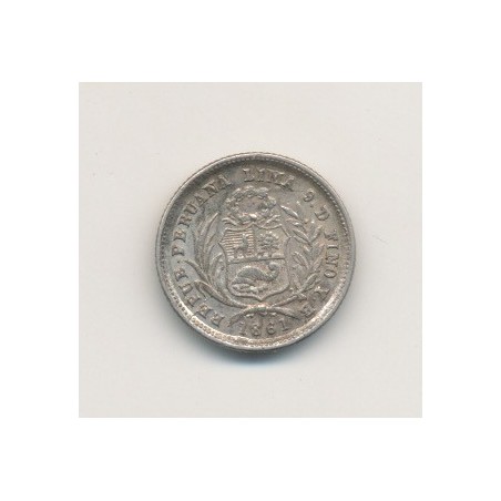 Pérou - 1/2 Real - 1861 YB