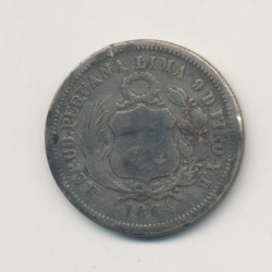 Pérou - 1/5 Sol - 1864 YB - argent 2