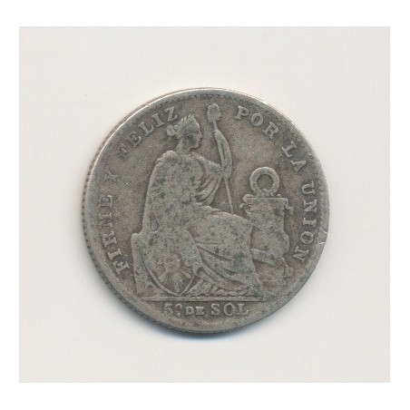 Pérou - 1/5 Sol - 1907 - argent