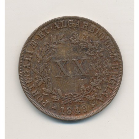 Portugal - Maria II - 20 Reis - 1849