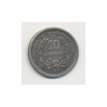 Uruguay - 10 centesimos - 1877 A