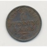 Allemagne - Prusse - 1 Pfennig - 1868 B