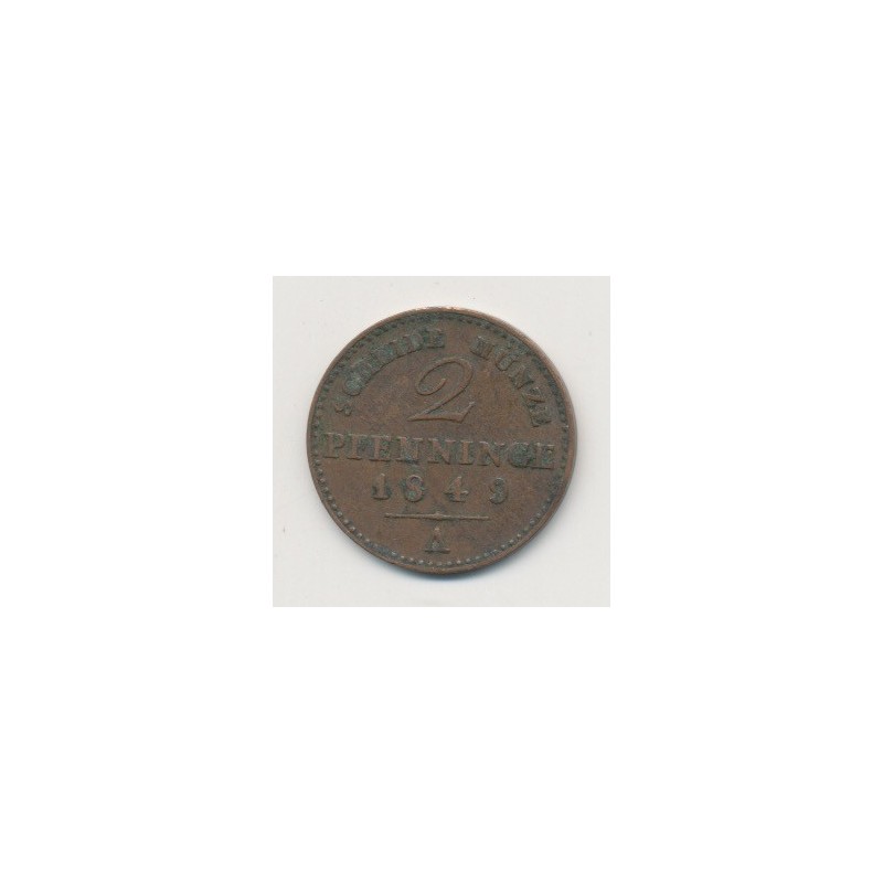 Allemagne - Prusse - 2 Pfennig - 1849 A