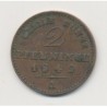 Allemagne - Prusse - 2 Pfennig - 1849 A