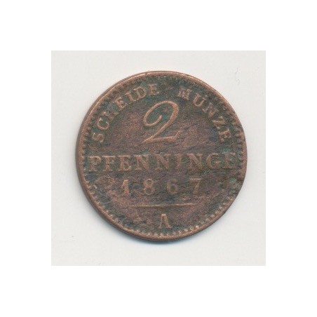 Allemagne - Prusse - 2 Pfennig - 1867 A