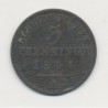 Allemagne - Prusse - 3 Pfennig - 1854 A