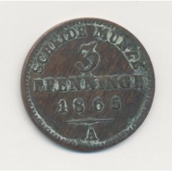 Allemagne - Prusse - 3 Pfennig - 1865 A