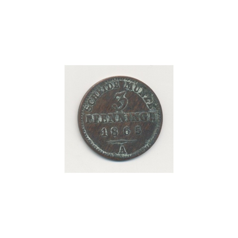 Allemagne - Prusse - 3 Pfennig - 1865 A