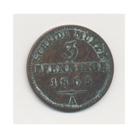 Allemagne - Prusse - 3 Pfennig - 1865 A