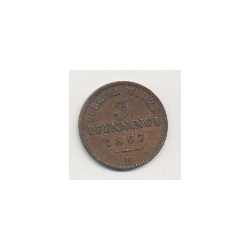 Allemagne - Prusse - 3 Pfennig - 1867 B