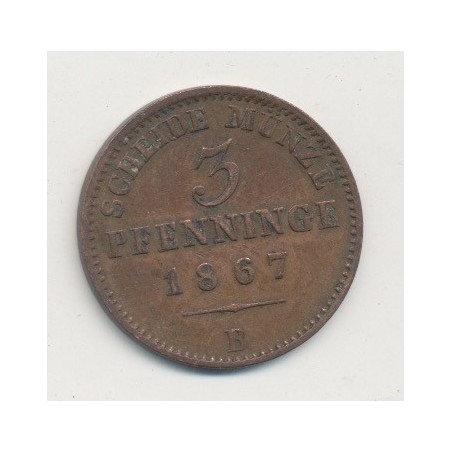 Allemagne - Prusse - 3 Pfennig - 1867 B