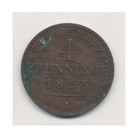 Allemagne - Prusse - 4 Pfennig - 1855 A