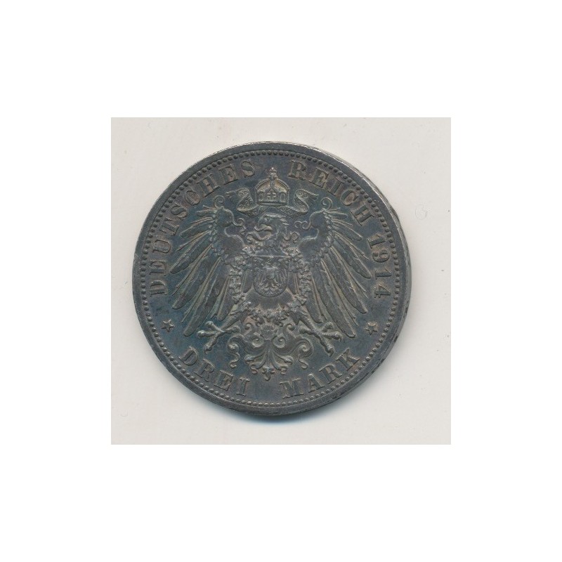 Allemagne - Prusse - 3 Mark - 1914 A