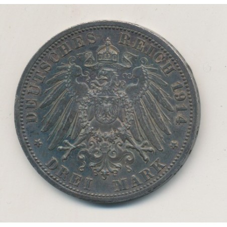 Allemagne - Prusse - 3 Mark - 1914 A