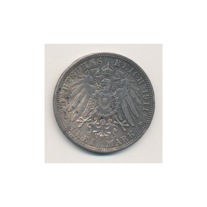Allemagne - Prusse - 3 Marks - 1911 A
