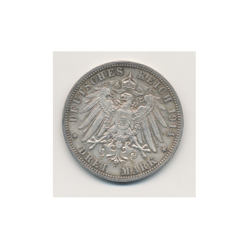 Allemagne - Prusse - 3 Marks - 1914 A