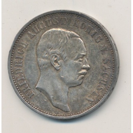 Allemagne - Saxe - 3 Marks - 1910 E