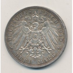 Allemagne - Saxe - 3 Marks - 1910 E 2