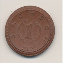 Allemagne - Saxe - 1 Sachsen - 1921 - porcelaine
