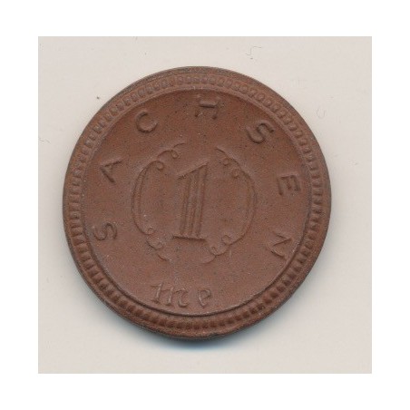 Allemagne - Saxe - 1 Sachsen - 1921 - porcelaine