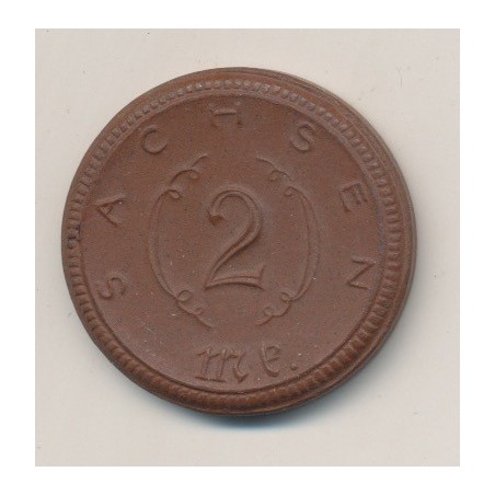 Allemagne - Saxe - 2 Sachsen - 1921 - porcelaine