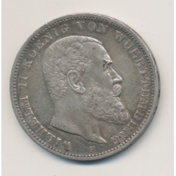 Allemagne - Wurtemberg - 3 Marks - 1909 F