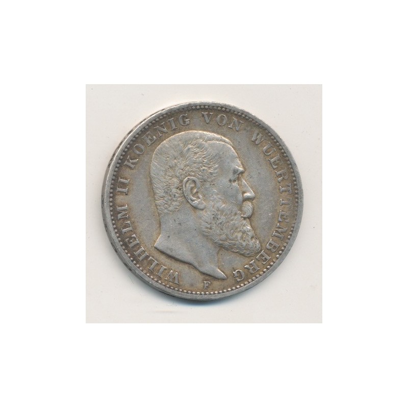 Allemagne - Wurtemberg - 3 Marks - 1911 F