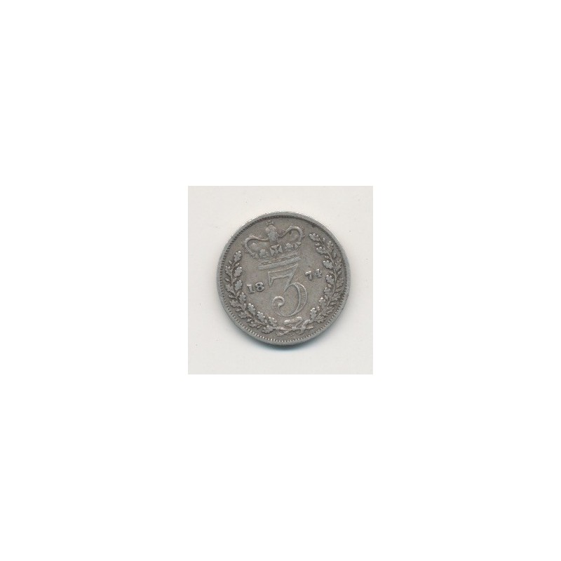 Angleterre - Victoria - 3 Pence - 1874