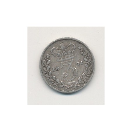 Angleterre - Victoria - 3 Pence - 1874